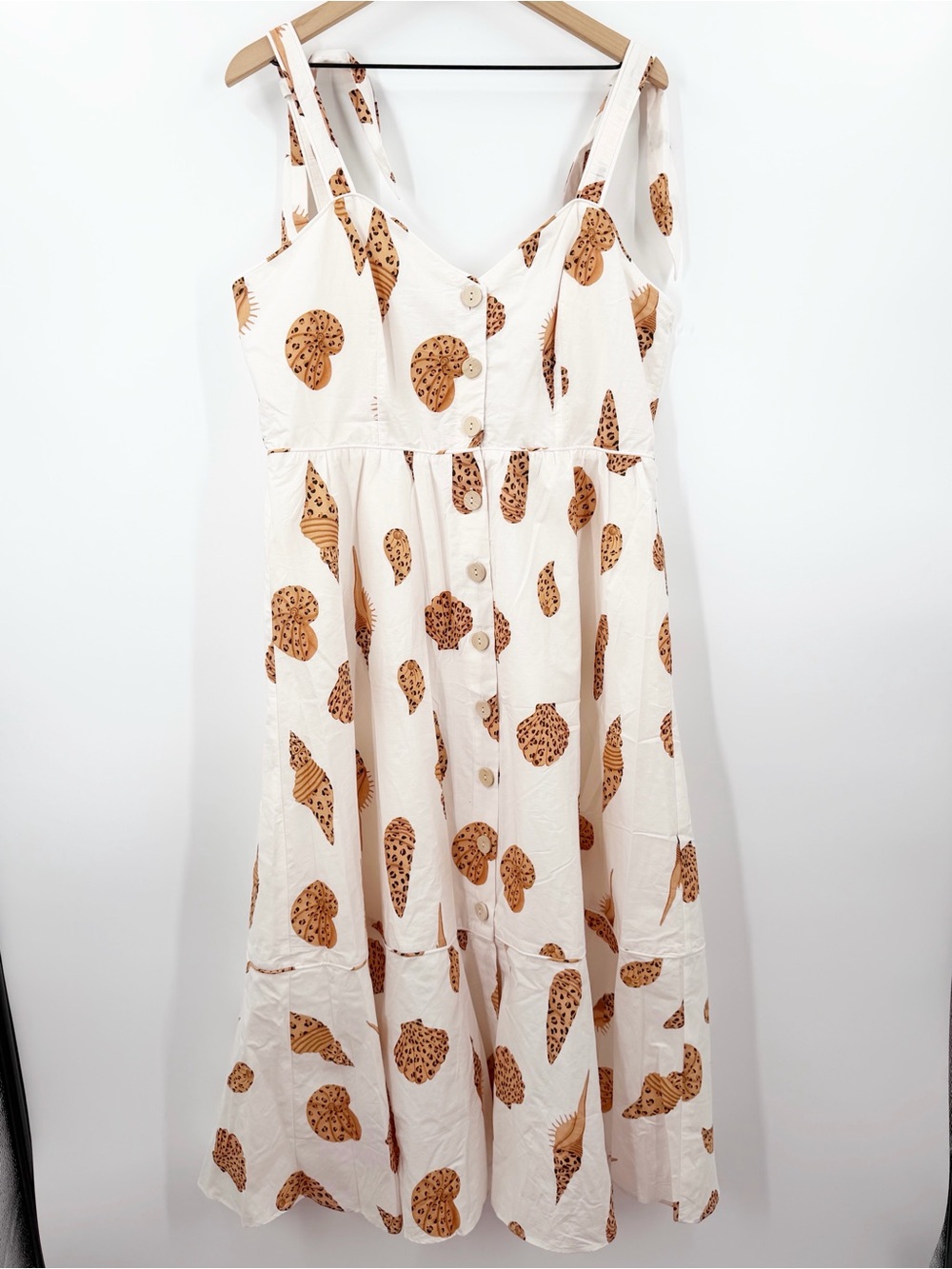 Farm Rio NEW Leopard Shell Midi Dress - Picture 2 of 16